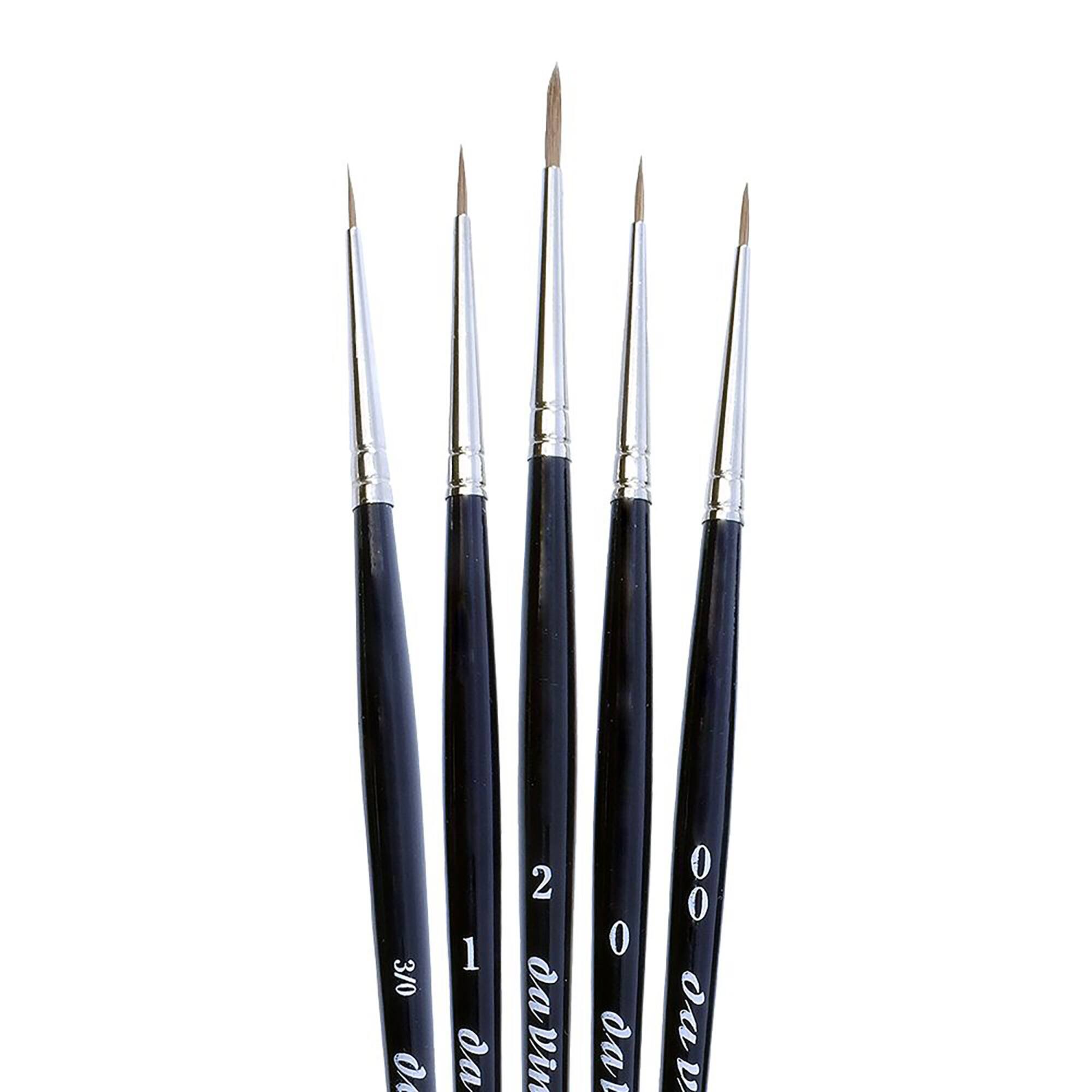 da Vinci Series 1522 5 Piece Red Sable Mini Round Brush Set